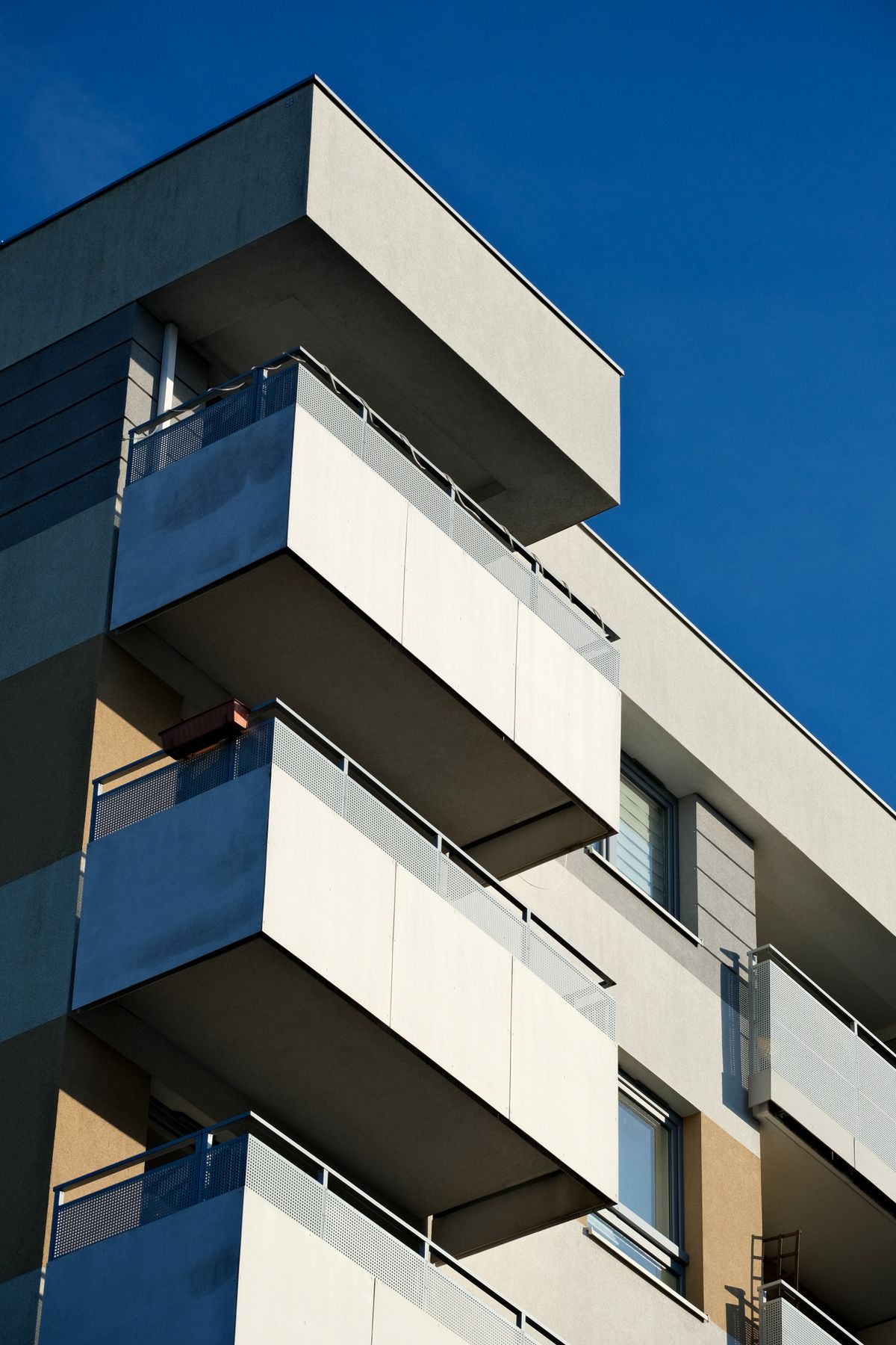 Modern residential building facade in Argentina
